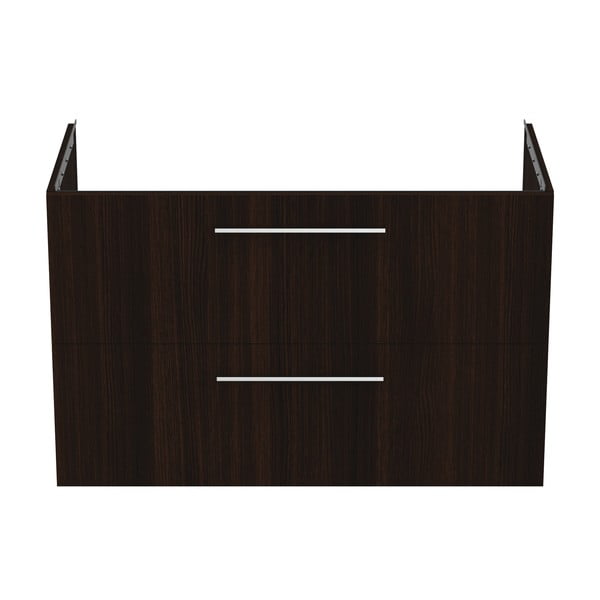 Dulap sub chiuvetă maro închis suspendat cu aspect de lemn de stejar 100x63 cm i.Life B – Ideal Standard