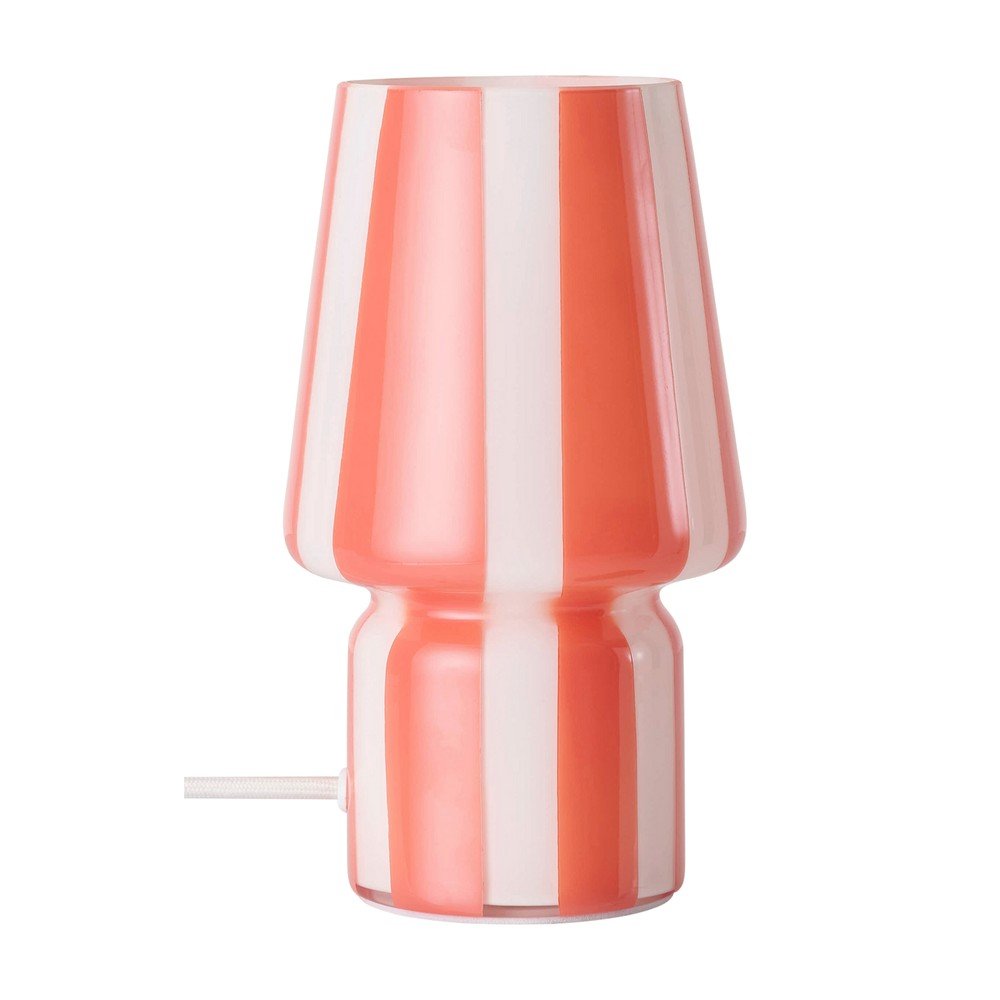 Veioză roșie/albă din sticlă (înălțime 21,5 cm) Carlo – Ellos Home