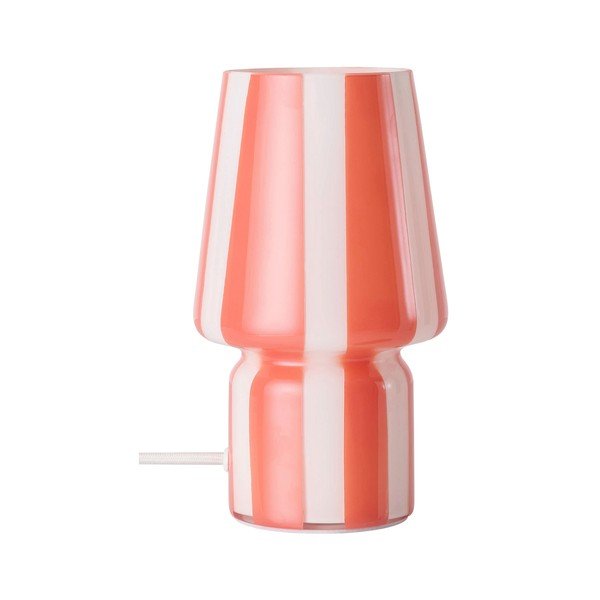 Veioză roșie/albă din sticlă (înălțime 21,5 cm) Carlo – Ellos Home