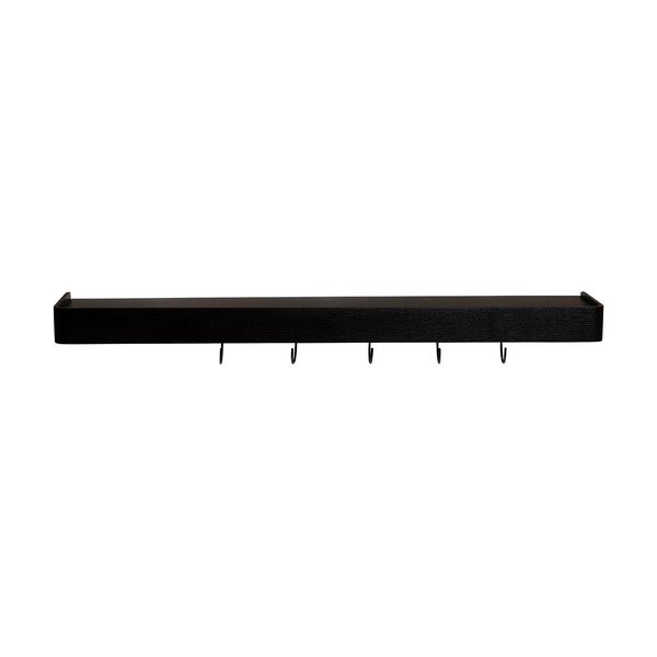 Cuier de perete negru cu raft cu aspect de lemn de frasin 120 cm Protopia – DAN-FORM Denmark-image-1
