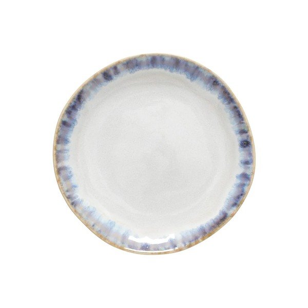 Farfurie albă/albastră pentru desert  din gresie ø 15 cm Brisa – Costa Nova