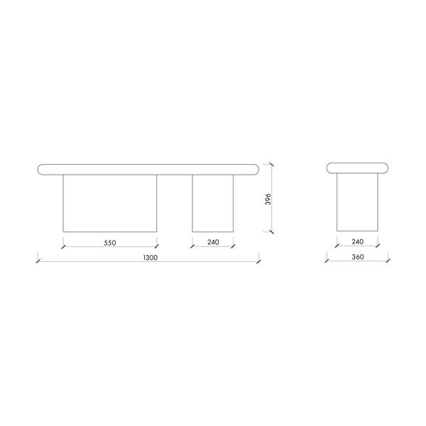 Bancă cărămizie capitonată cu tapițerie din țesătură bouclé Rull – noo.ma-image-4
