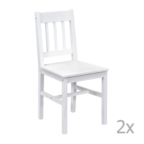 Set 2 scaune de bucătărie  13Casa Saturno, alb