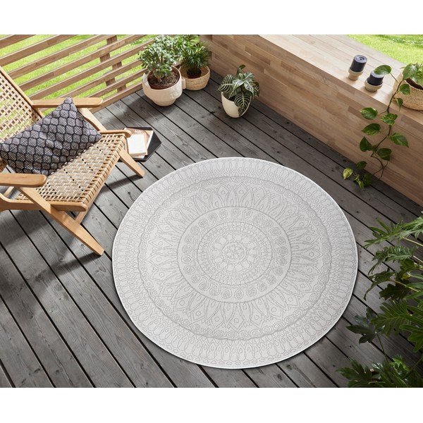 Covor gri deschis rotund ø 120 cm Spirit – Hanse Home-image-1