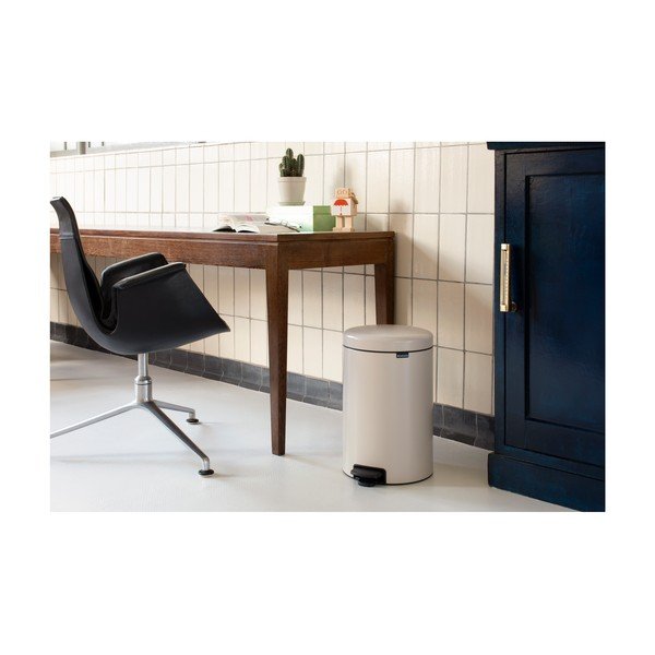 Coș de gunoi bej cu pedală din oțel 20 l NewIcon – Brabantia-image-1