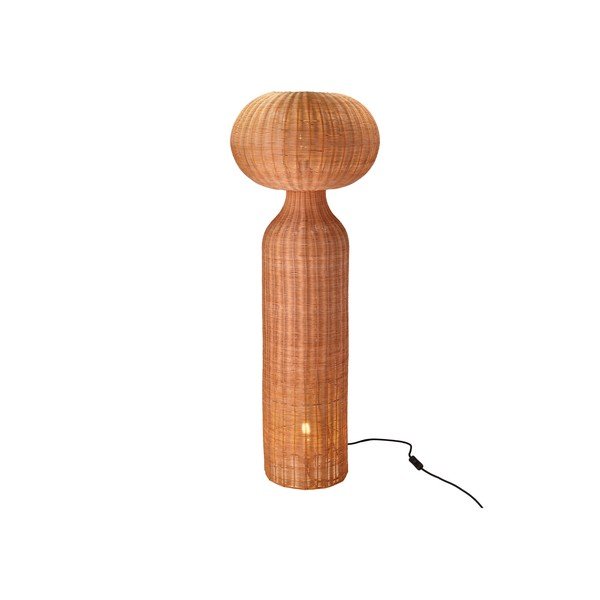 Lampadar în culoare naturală cu abajur din ratan (înălțime 130 cm) Vinka – Villa Collection-image-4