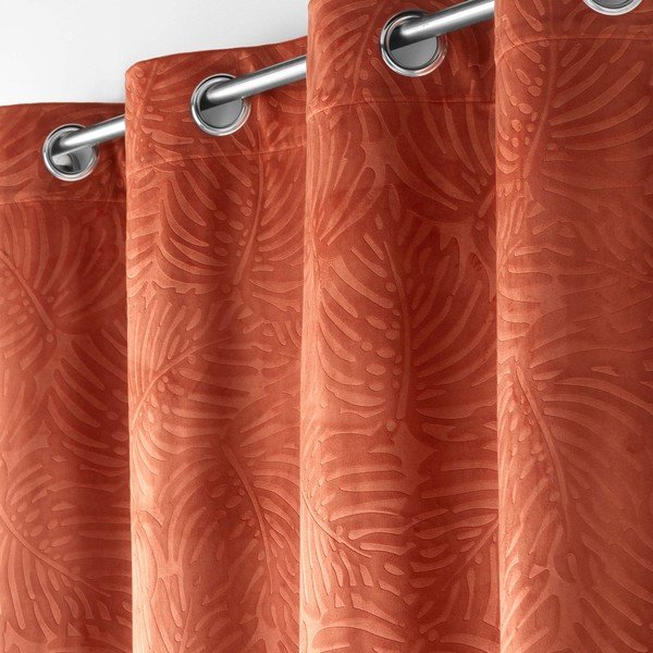 Draperie cărămizie din catifea 140x240 cm Analia – douceur d'intérieur-image-1