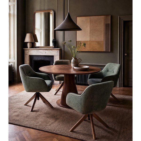 Set de scaune de sufragerie verde 2 buc. tapițat Avola – Unique Furniture-image-1