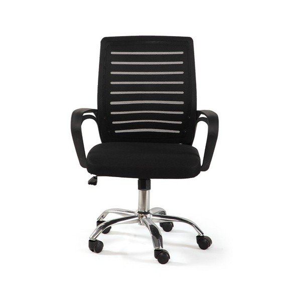 Scaun de birou negru tapițat Evon – Bonami Essentials-image-2