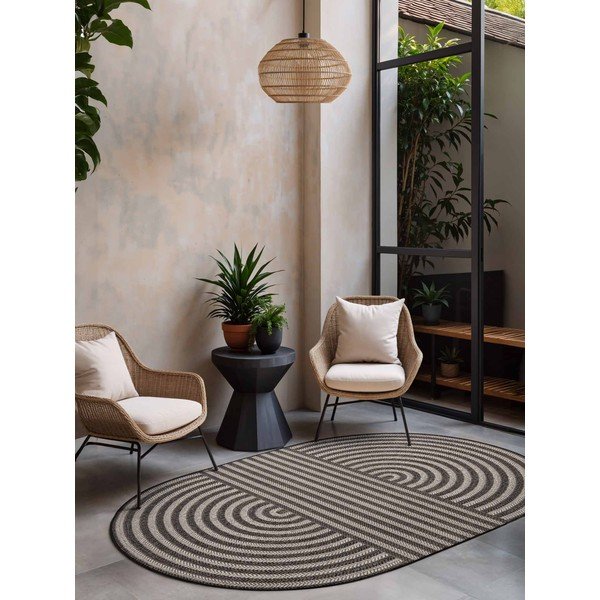 Covor pentru exterior și interior negru/crem 160x230 cm Haringey Woodfield – Ted Baker-image-1