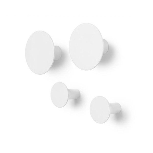 Set 4 cârlige de perete Blomus Ponto, alb