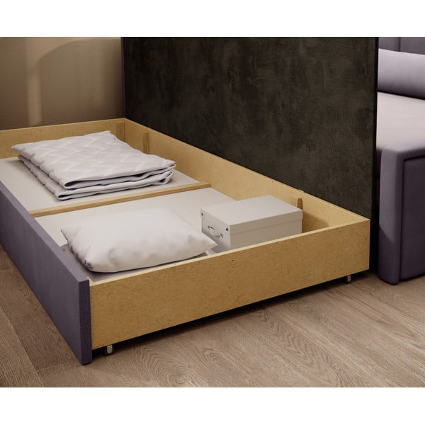 Canapea roz extensibilă/cu spațiu de depozitare cu tapițerie din chenille 214 cm Fulgeo – ELTAP-image-4