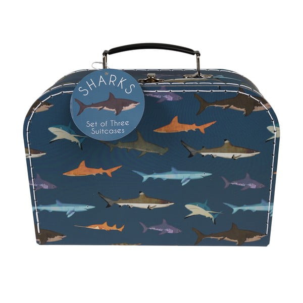 Valize pentru copii 3 buc. Sharks - Rex London-image-2
