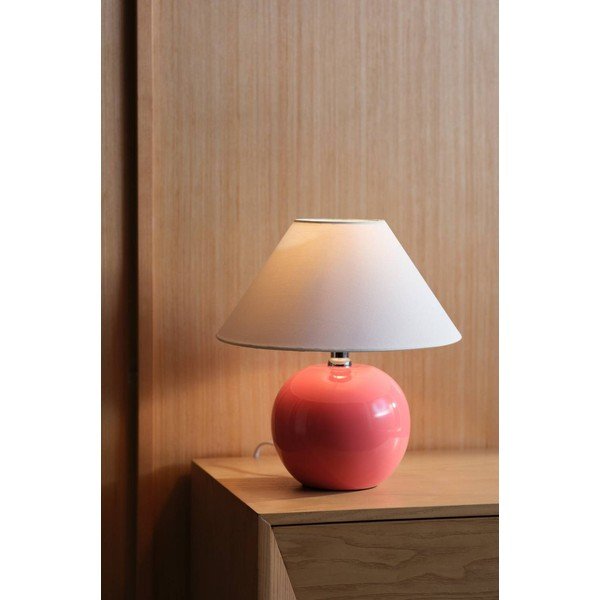 Veioză roz/crem din ceramică (înălțime 29 cm) Karamell – Jotex-image-1
