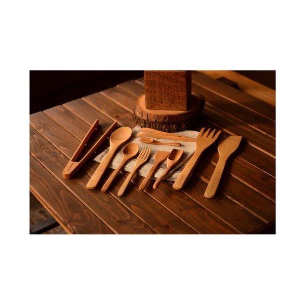 Set 10 ustensile de bucătărie din bambus Bambum Violi-image-1