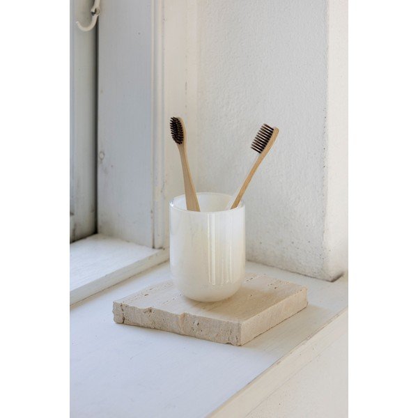 Suport pentru periuța de dinți crem din sticlă Opal – Mette Ditmer Denmark-image-4