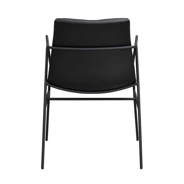 Scaun de dining cu tapițerie din imitație de piele Rowico Huntingbay, negru-image-4