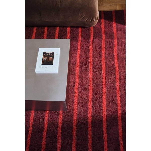 Covor roșu/burgundy din bumbac 200x300 cm Mika – Jotex-image-1