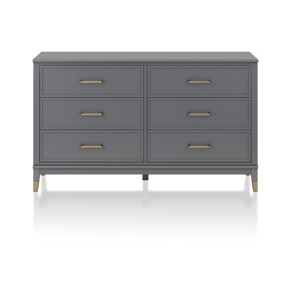 Comodă CosmoLiving by Cosmopolitan Westerleigh, 144 x 85 cm, gri-image-4