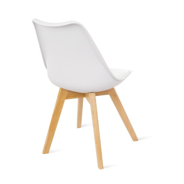 Set 2 scaune cu picioare din lemn de fag Bonami Essentials Retro, alb-image-3