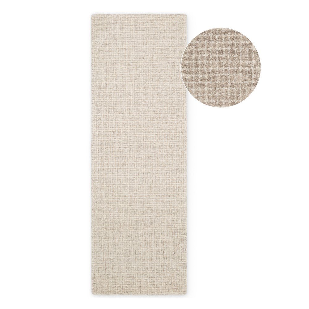 Covor tip traversă bej din lână 80x250 cm Eloise – Hanse Home
