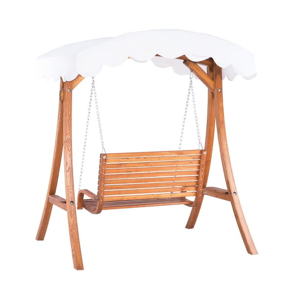 Leagăn de grădină din lemn, cu adăpost Monobeli Swingy-image-2