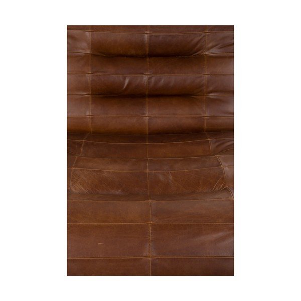 Fotoliu maro cu tapițerie din piele Wyatt – Dutchbone-image-4