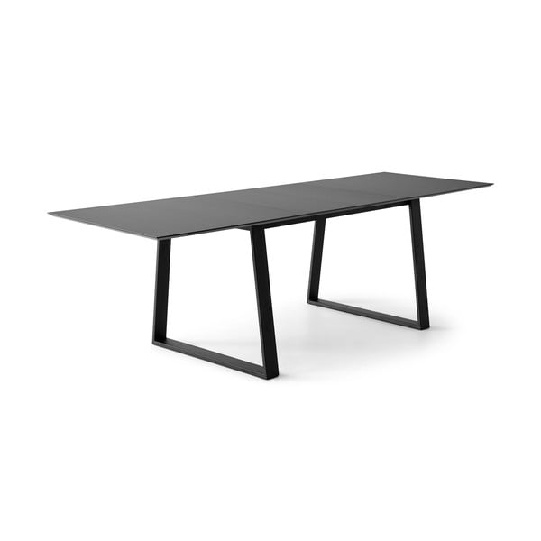 Masă de dining neagră extensibilă cu blat negru 100x210 cm Meza – Hammel Furniture-image-1