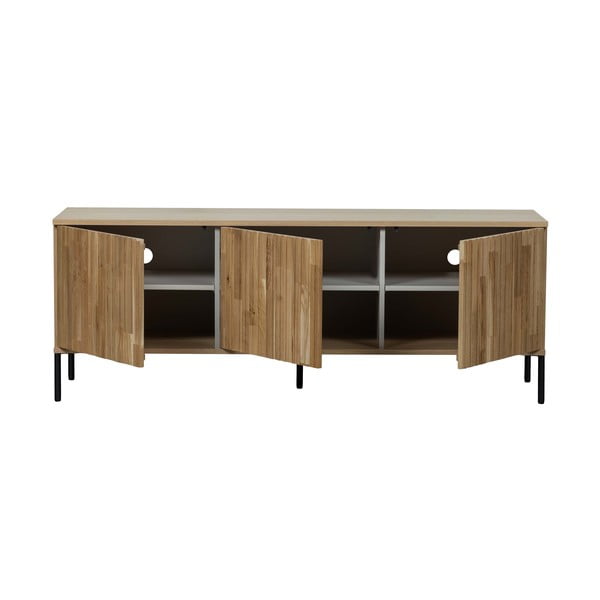 Comodă TV în culoare naturală cu aspect de lemn de stejar 150x56x44 cm Gravure – WOOOD-image-2