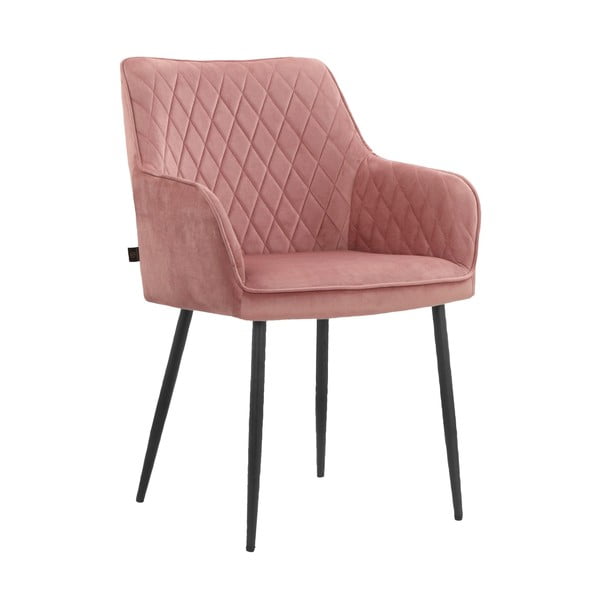 Set de scaune de sufragerie roz deschis 2 buc. tapițat Elvira – Støraa