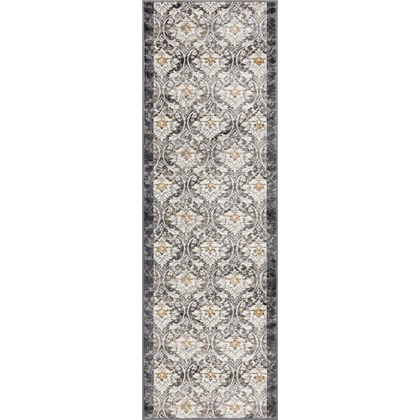 Covor tip traversă gri închis-fildeș 80x250 cm Soft Viskan – FD