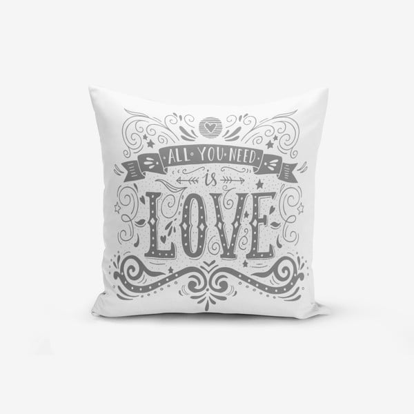 Față de pernă Minimalist Cushion Covers Love is, 45 x 45 cm