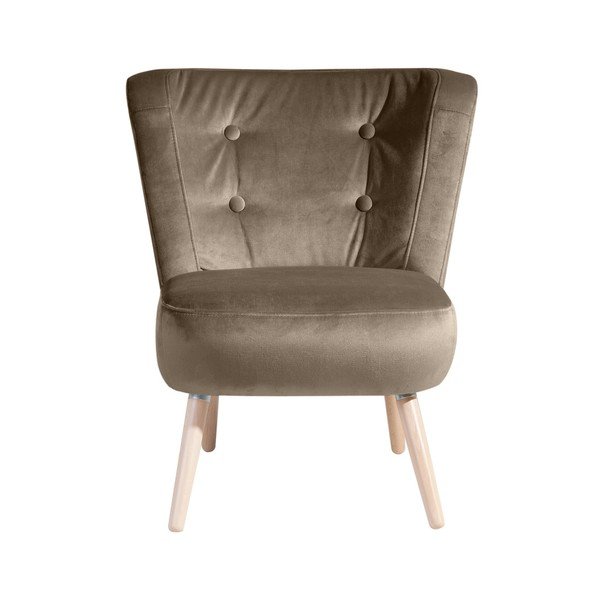 Fotoliu Max Winzer Neele Velvet, gri bej-image-1