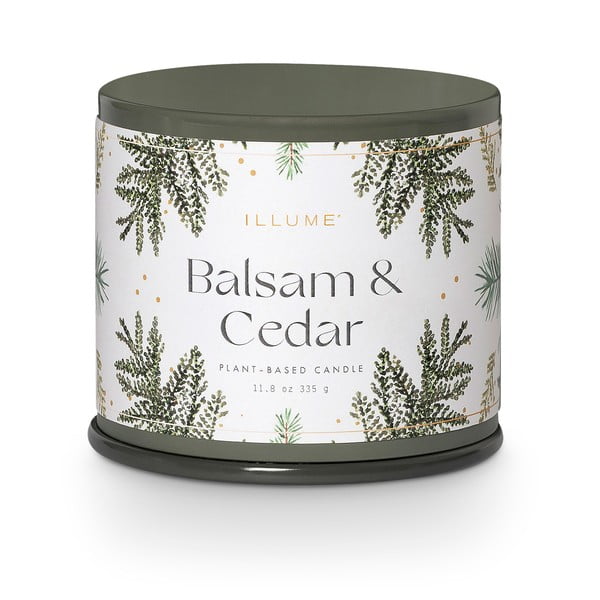 Lumânare parfumată din ceară de soia timp de ardere 50 h Balsam & Cedar – ILLUME x Bloomingville