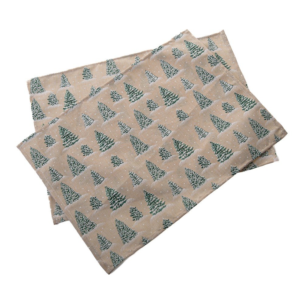 Suporturi pentru farfurii 2 buc. din material textil 32x45 cm cu model de Crăciun – Dakls