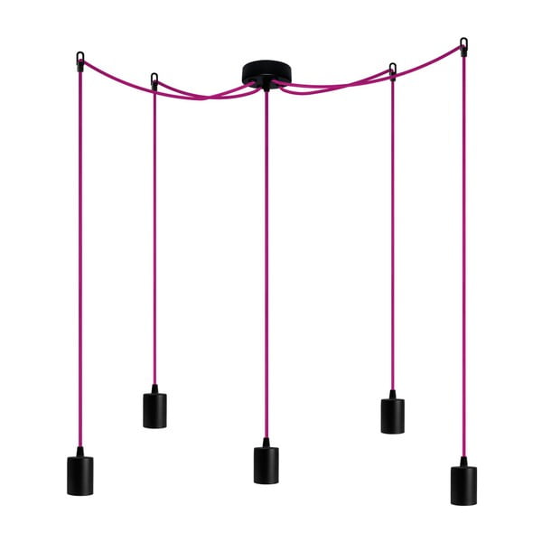 Lampă de tavan cu 5 cabluri Bulb Attack Cero, violet