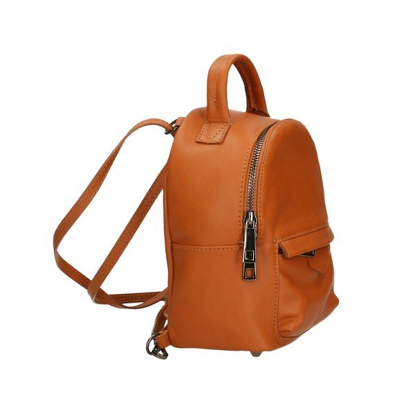 Rucsac din piele maro Chicca Borse-image-4