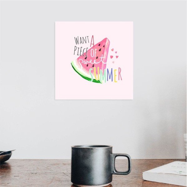 Tablou tip autocolant pentru perete North Carolina Scandinavian Home Decors Summer, 30 x 30 cm