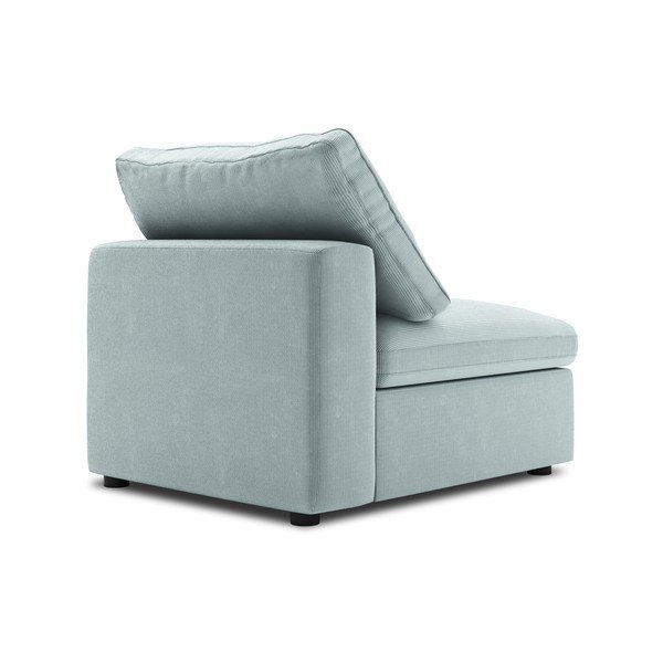 Modul cu tapițerie din catifea pentru canapea de mijloc Windsor & Co Sofas Galaxy, albastru deschis-image-3