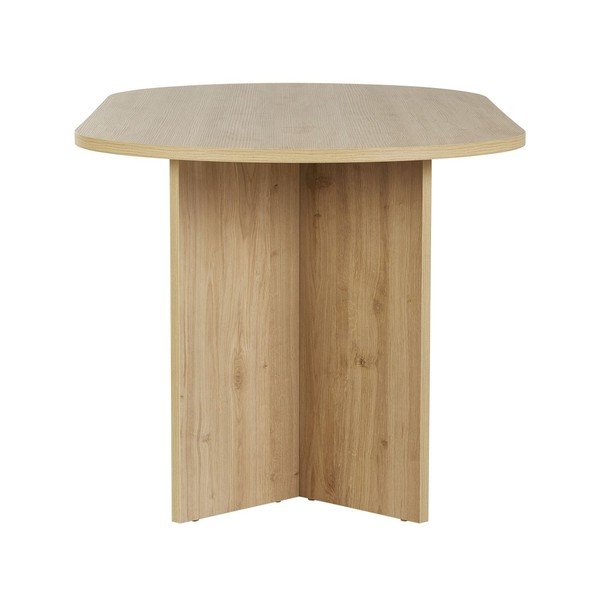 Masă de dining cu aspect de lemn de stejar 89,5x180 cm Sablin – Kalune Design-image-3