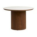 Măsuță de cafea în culoare naturală închisă rotundă cu blat ceramic ø 60 cm Noli – House Nordic