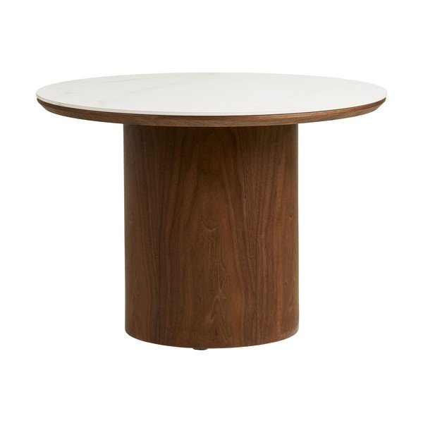 Măsuță de cafea în culoare naturală închisă rotundă cu blat ceramic ø 60 cm Noli – House Nordic