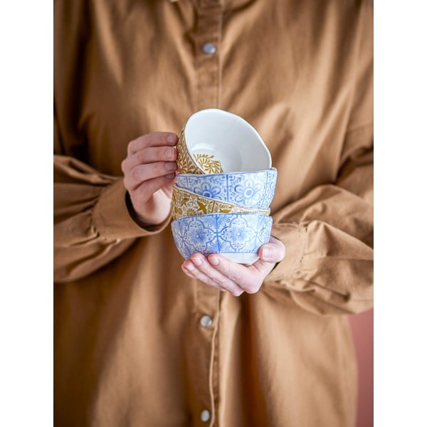 Boluri mici albastre/portocalii 4 buc. din gresie 200 ml Milton – Bloomingville-image-1