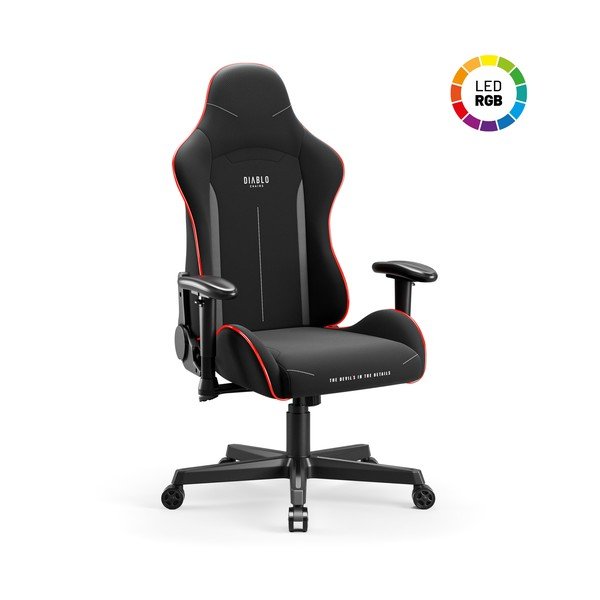 Scaun de gaming negru X-Starter LED – Diablo Chairs