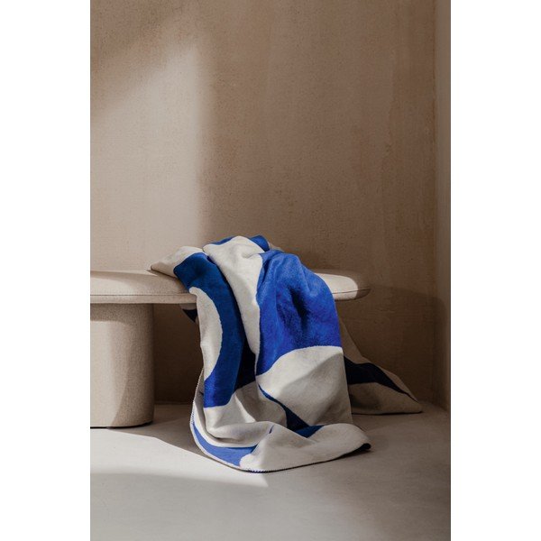 Pătură albastră/crem 150x200 cm Tul – noo.ma-image-4