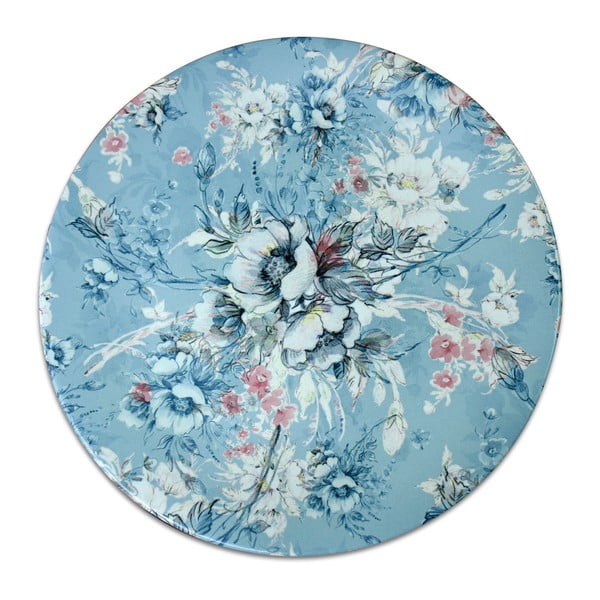 Farfurie din ceramică Flowers, ⌀ 26 cm, albastru