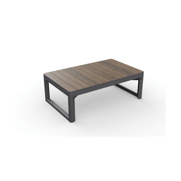 Măsuță de cafea pentru exterior cu aspect de lemn de nuc 71,5x116 cm Lyon – Keter