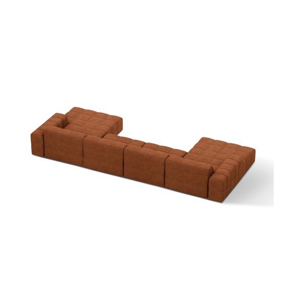 Colțar teracotă cu tapițerie din chenille (în formă de "U") Chicago – Cosmopolitan Design-image-2