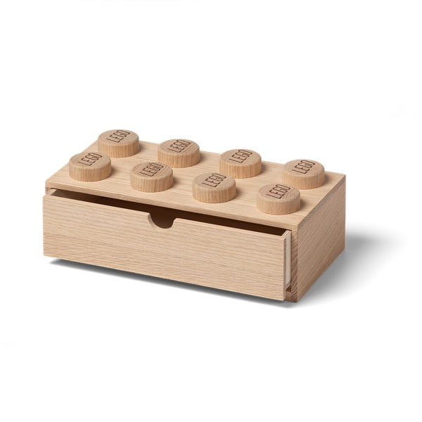 Cutie de depozitare din lemn pentru copii LEGO® Wood