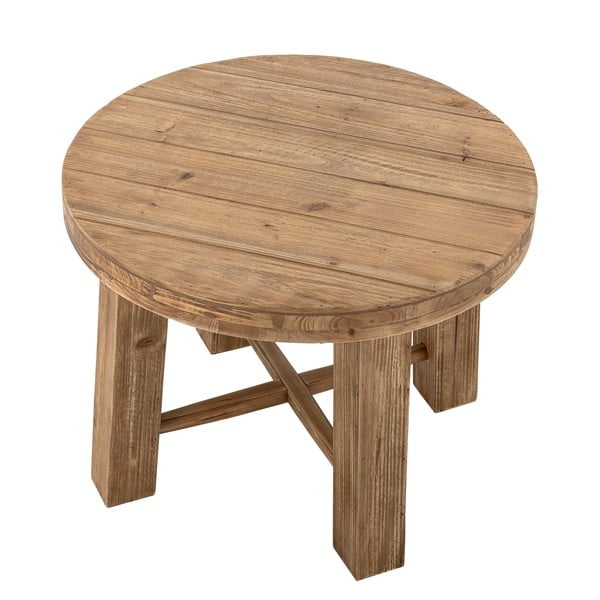 Măsuță de cafea în culoare naturală închisă rotundă cu aspect de lemn exotic ø 60 cm Emmett – Bloomingville-image-2